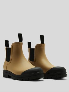 Everlane Golden Oak Tan Chelsea Rain Boots Lug Sole Waterproof Size 10 NWOB